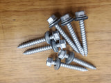 #12 x 2" Hex Washer Head Steel Zinc Type 17